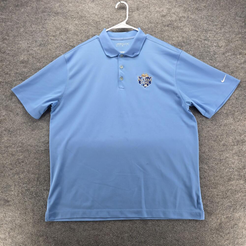 Kansas City Royals Shirt Mens XL Blue MLB Baseball 2012 All Star Game Polo Nike